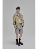 Draped Drawstring Wide Shorts