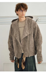 Men's Vintage Asymmetric Fleece Jacket