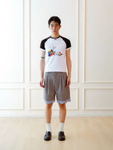 Vintage Cat Print Raglan Tee