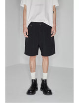 Plaid Multi-Pocket Elastic Waist Shorts