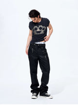 Rivet Striped Flutter Sleeve Tee
