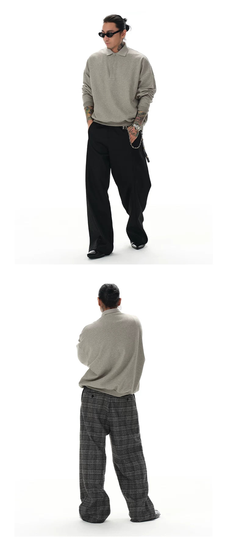 Oversized Polo Neck Sweatshirt