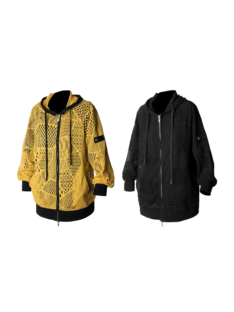 Slim Fit Ninja Sleeve Cutout Hoodie