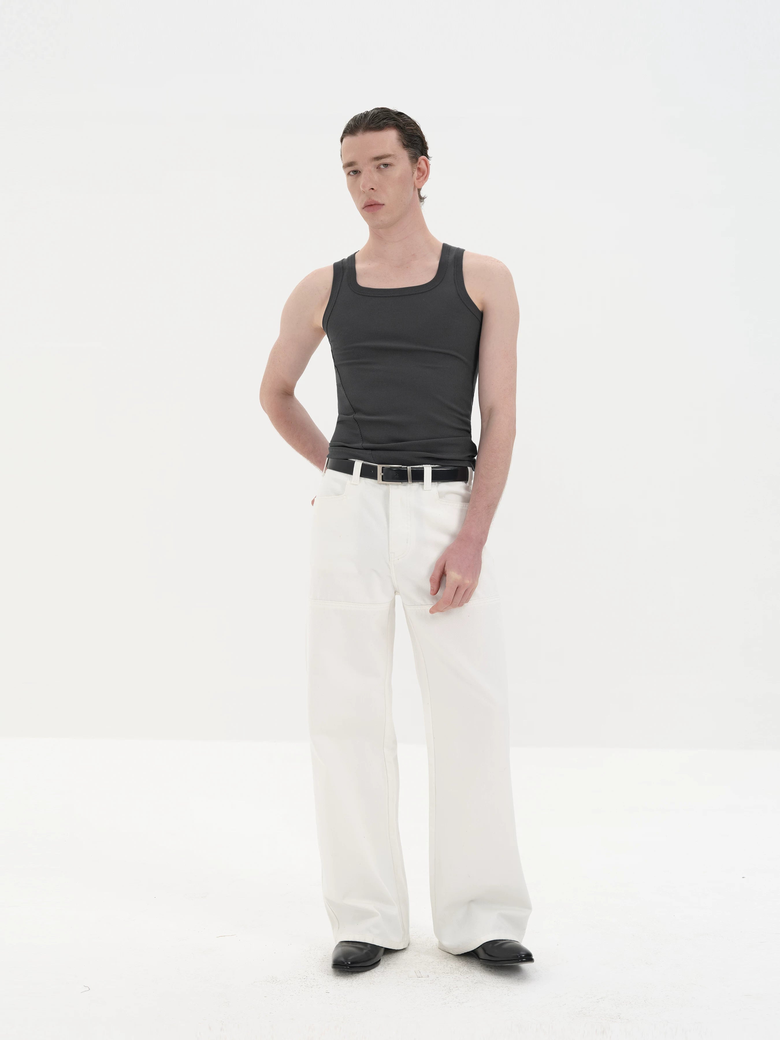 Flattering Lightweight Wide Collar Tank Tops