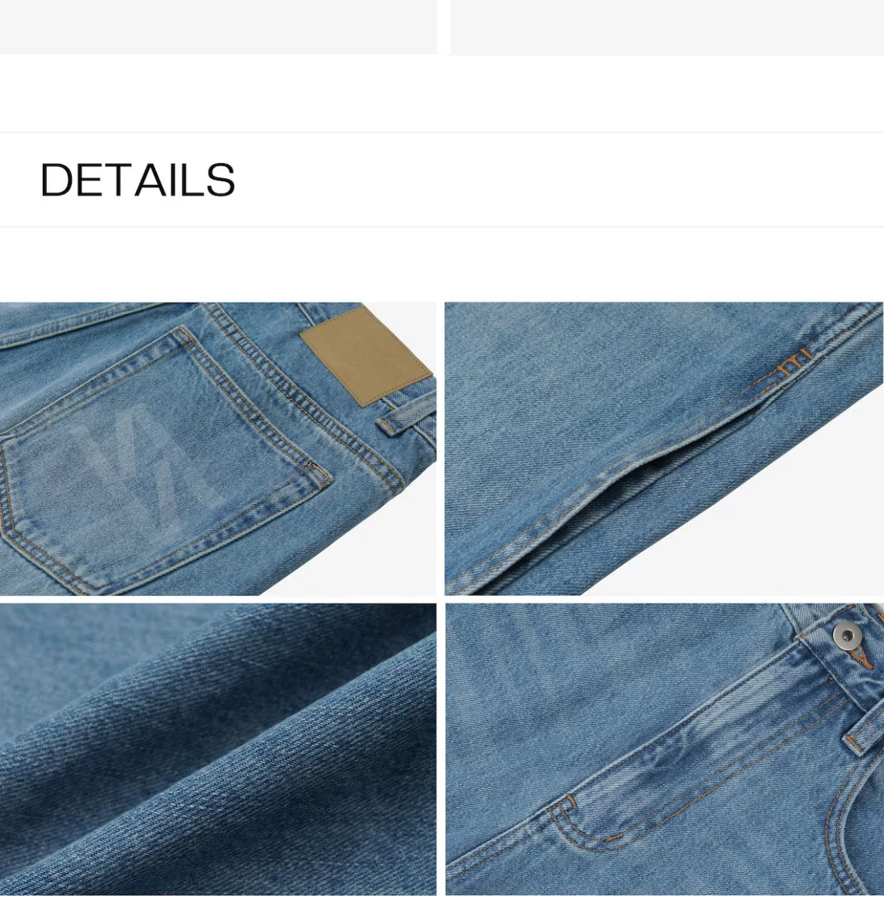 Wide Leg Cuffed Washed Jeans