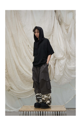 Skin-Friendly Short-Sleeve Detachable Small Hooded Tee