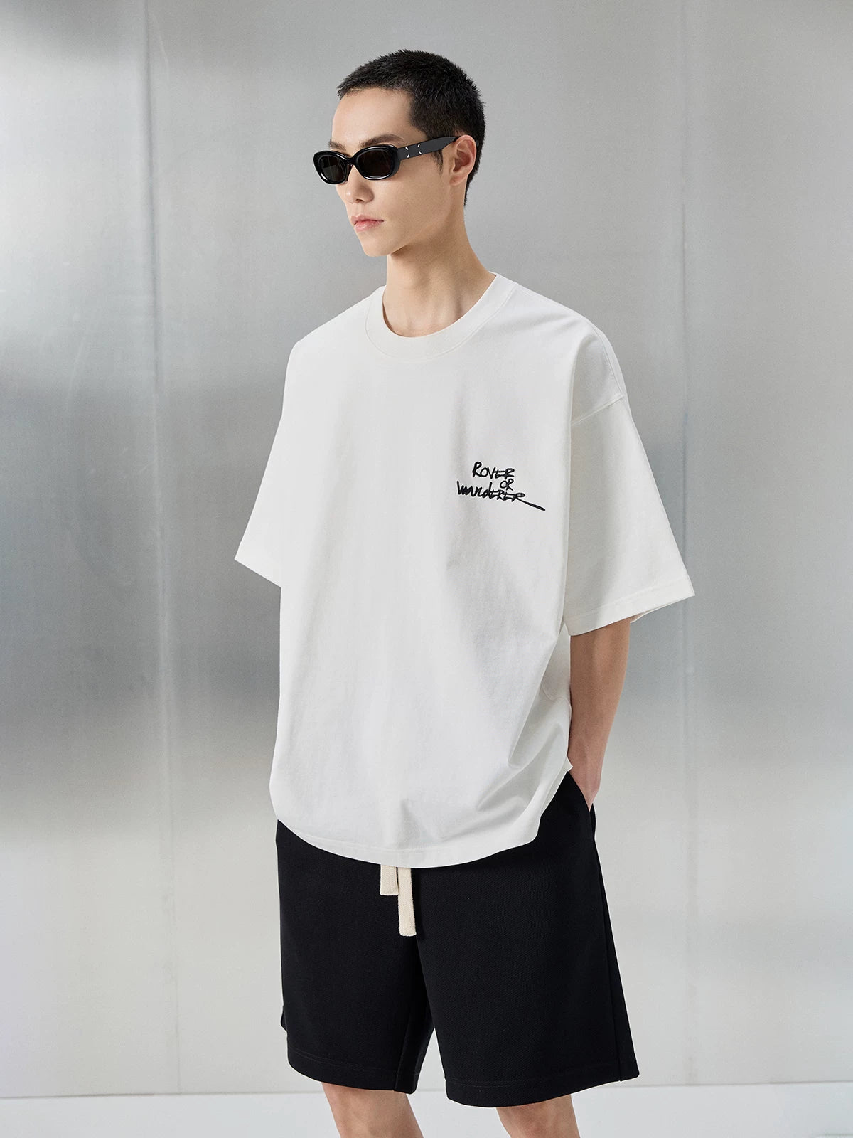 Oversized Heavyweight Printed Embroidered Tee