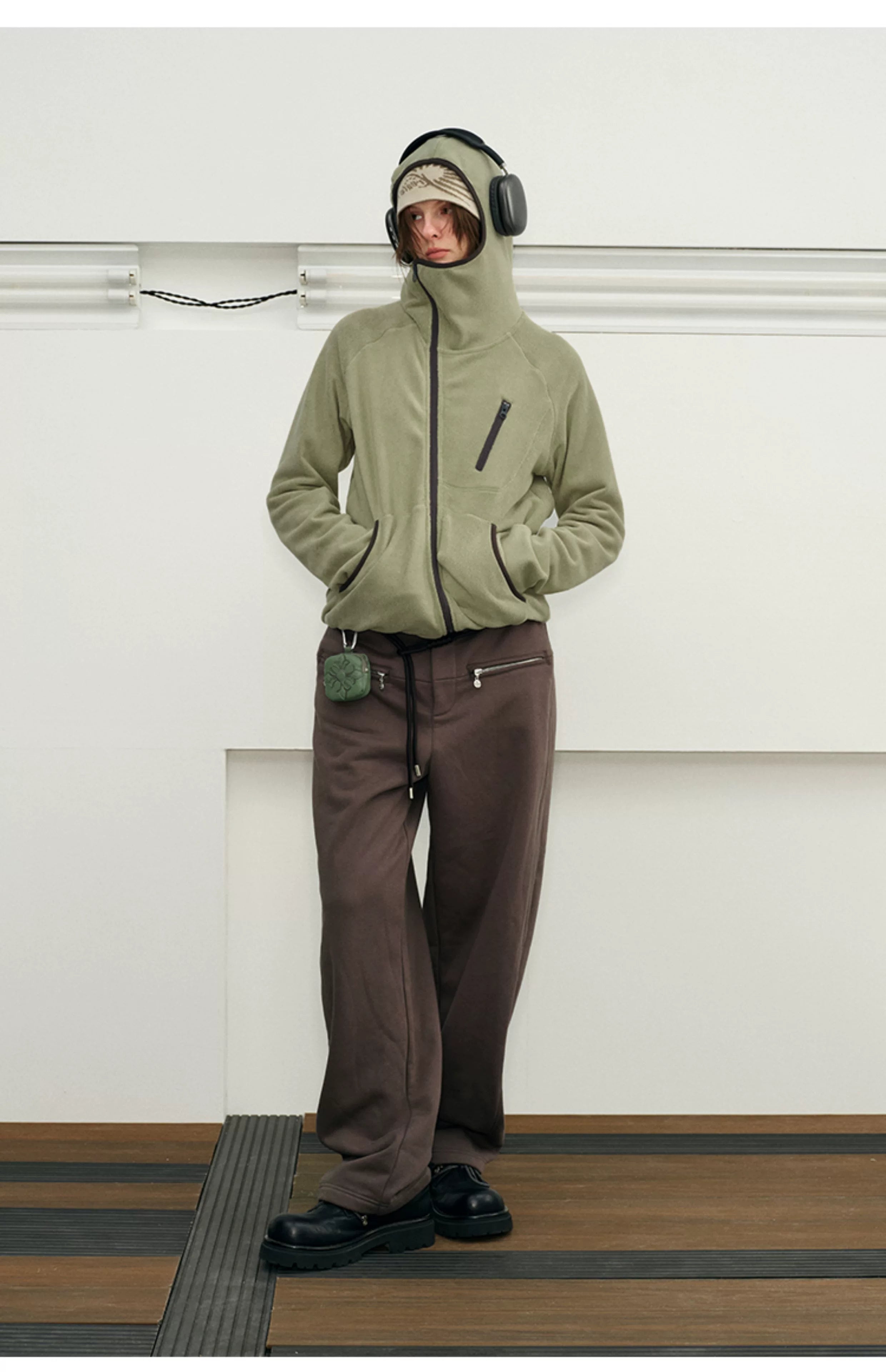 Men's Heated Zip Hooded Fleece Jacket