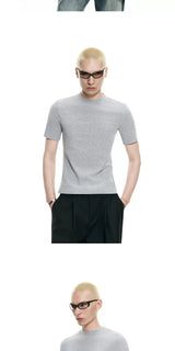Stretchy Fitted Short Sleeve Crop Tee