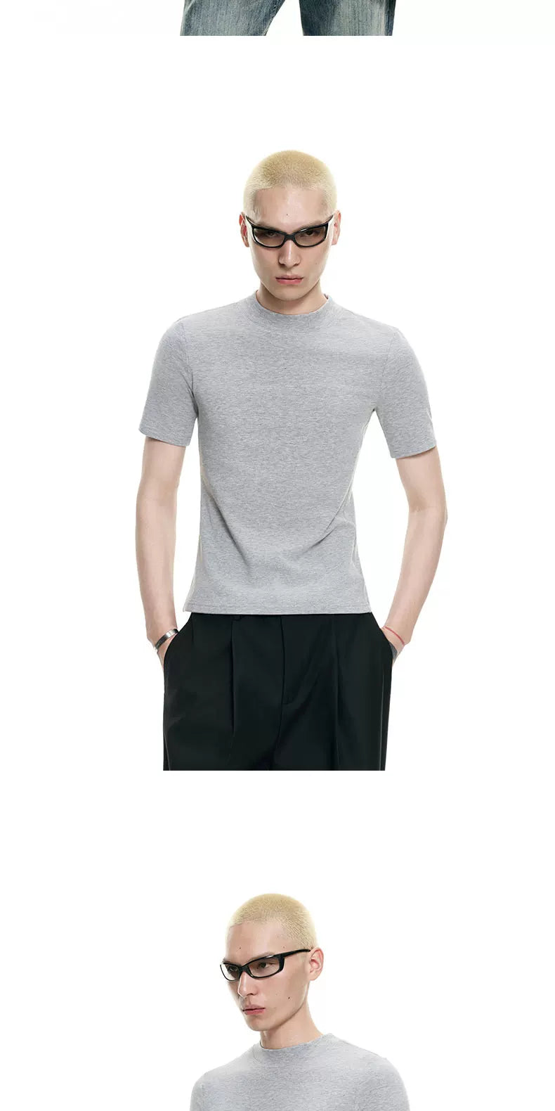 Stretchy Fitted Short Sleeve Crop Tee