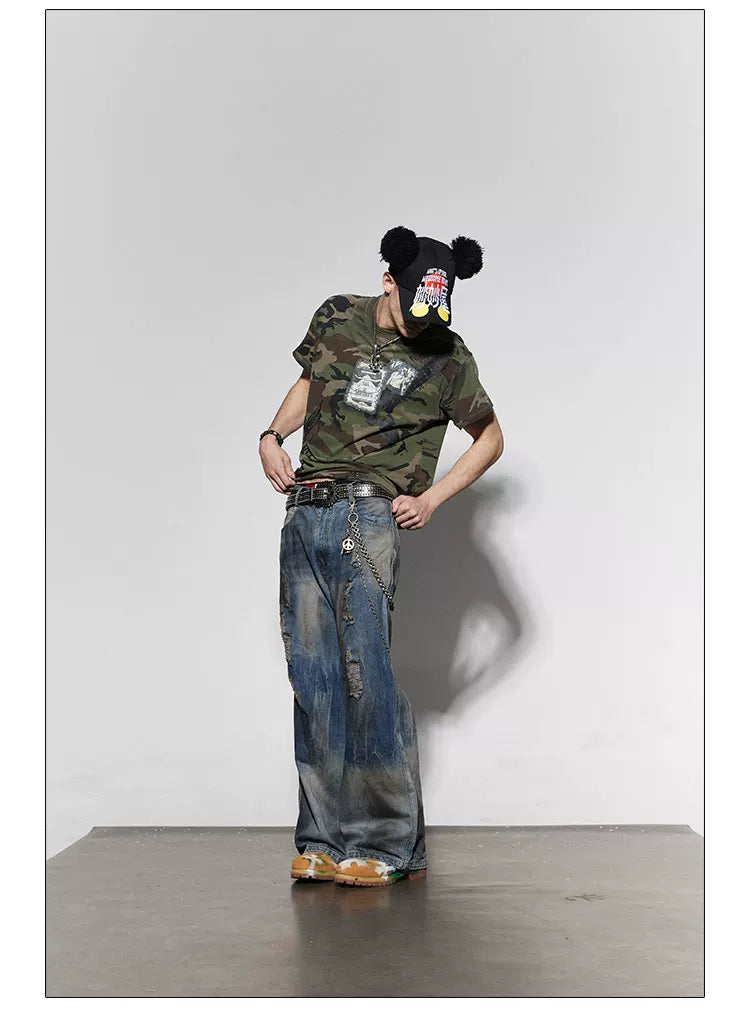 American Camo Cross Gun Tee