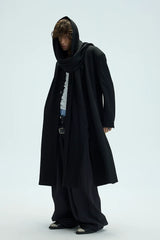 Thick Multi-Wear Hooded Scarf Blazer Coat