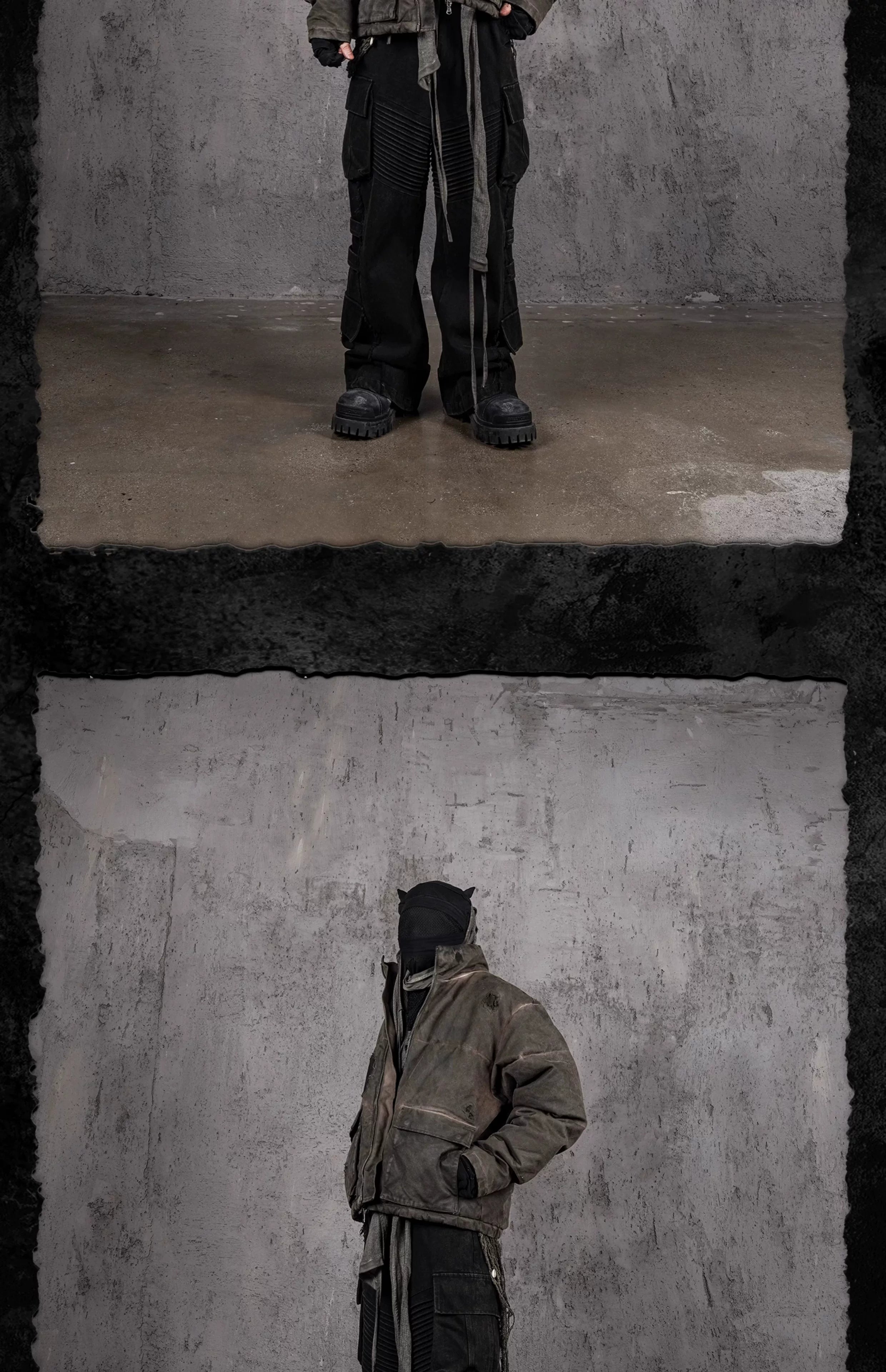 Wanderer Distressed Embroidered Dirty Dyed Parka