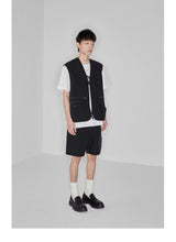 Plaid Multi-Pocket Elastic Waist Shorts