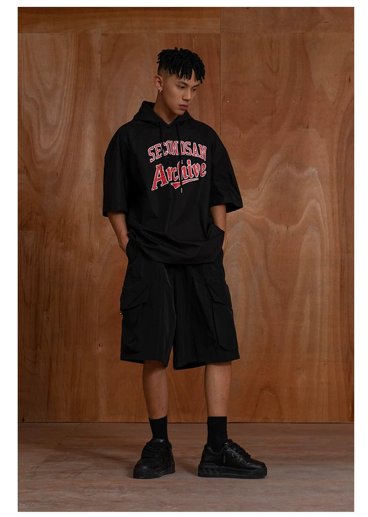 Men's Black White Graphic Vintage Hoodies