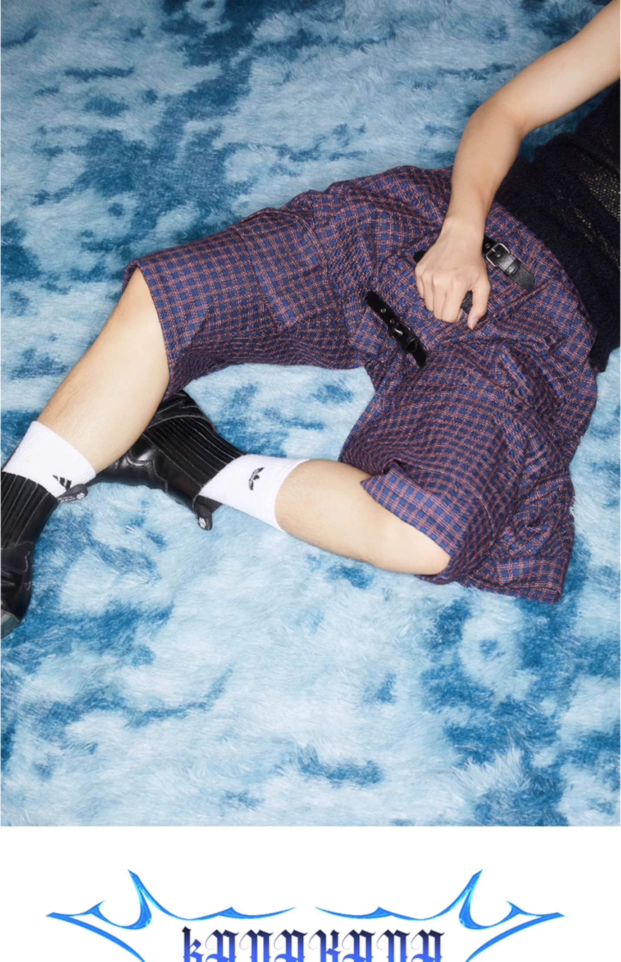 Y2K Plaid Buckle Wide Leg Skort