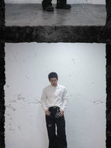 Demon Printed Distressed Long Sleeve Tee