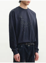 Distressed Dalmatian Print Long Sleeve