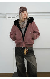 Men's Splatter Canvas Padded Jacket