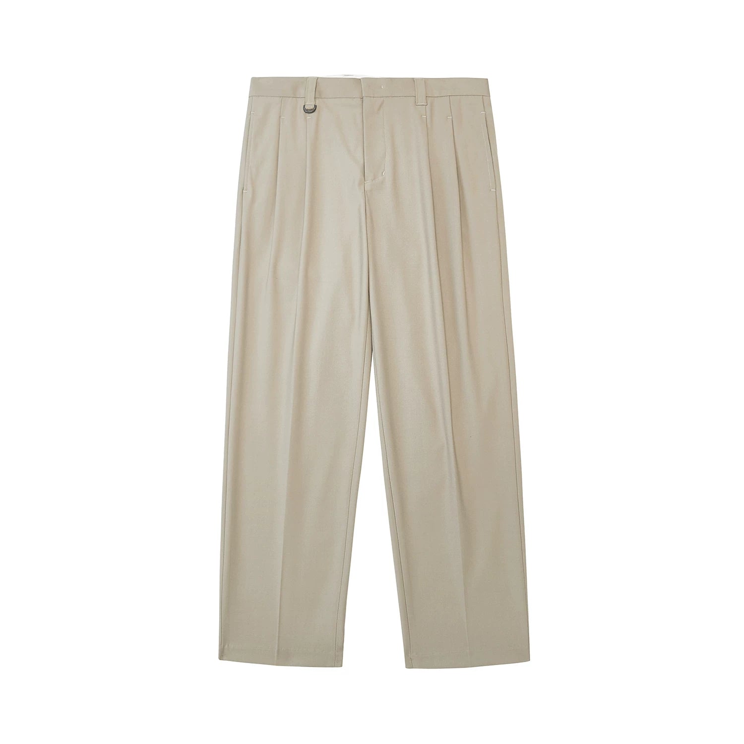 Double Pleated Wide Cropped Suit Pants