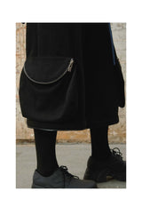 Detachable Suede Denim Patchwork Cargo Pants