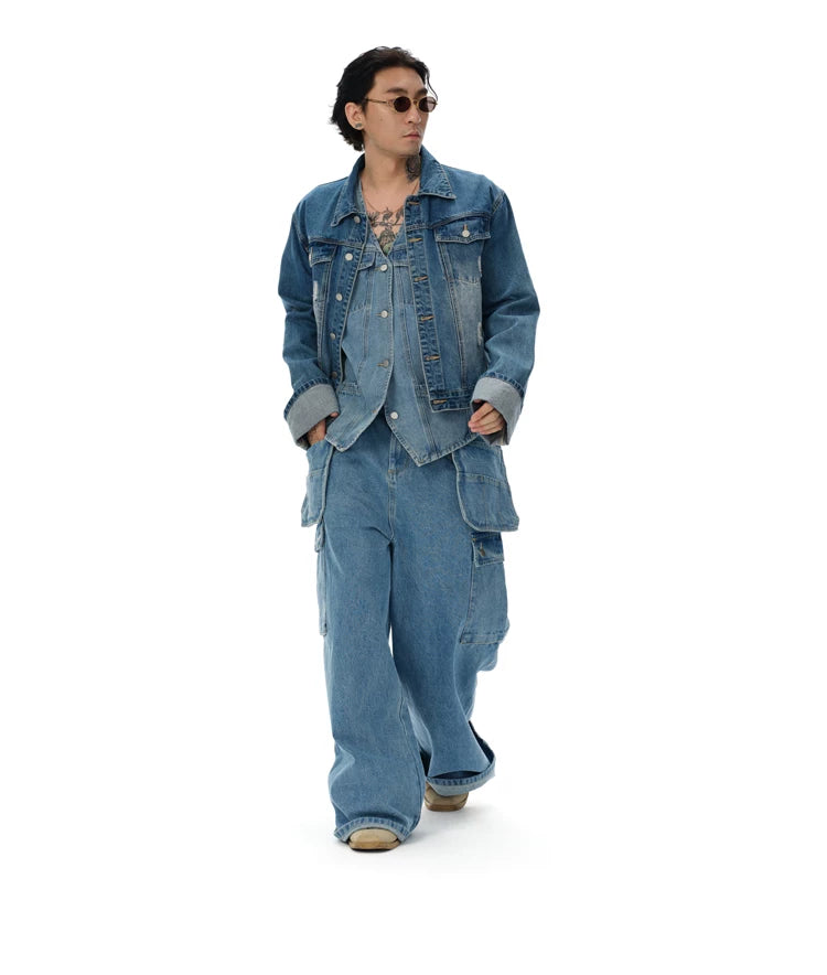 Wild West Washed Denim Vest