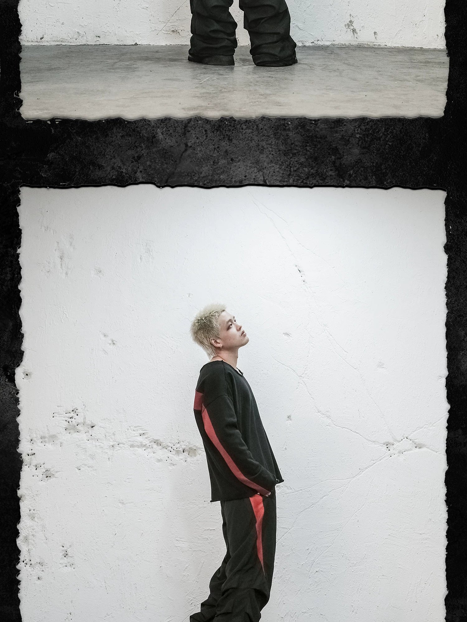 Bloodfang Pleated Flared Color Block Joggers