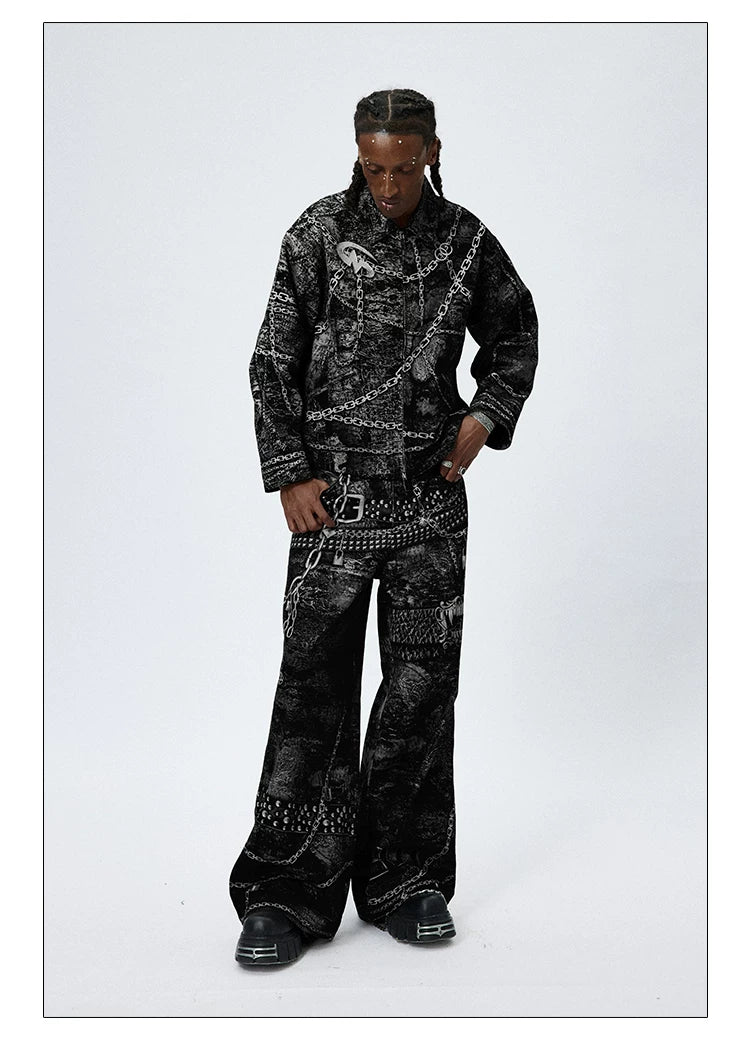 American Chain Print Detroit Work Jacket