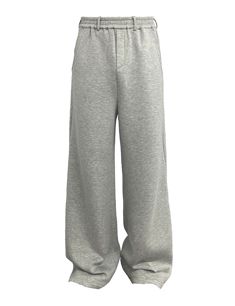 Flared Space Cotton Sweatpants With Pockets