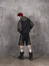 Arched Mesh Patchwork Sports Shorts