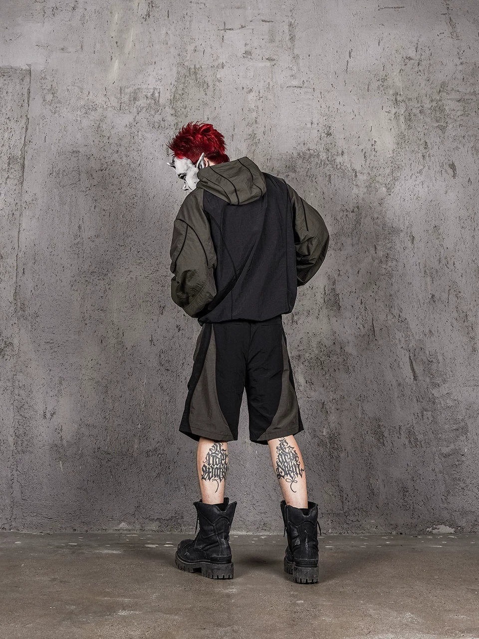 Arched Mesh Patchwork Sports Shorts