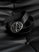 Dark Iris Silver Vintage Cowhide Belt