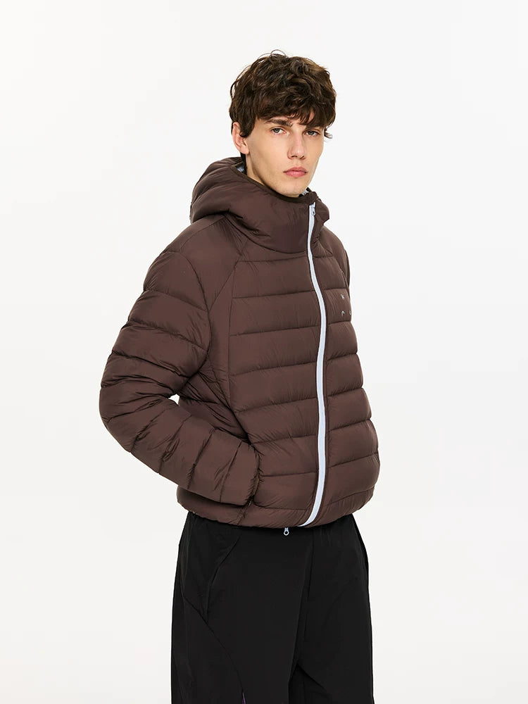 Lightweight Hooded 90% Down Water-repellent Jacket