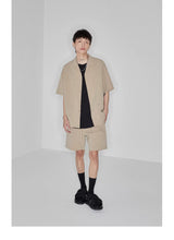 Plaid Multi-Pocket Elastic Waist Shorts