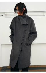Men's Long Wool Shawl Coat