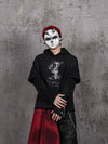 Distressed Two-in-One Prisoner Print Hoodie