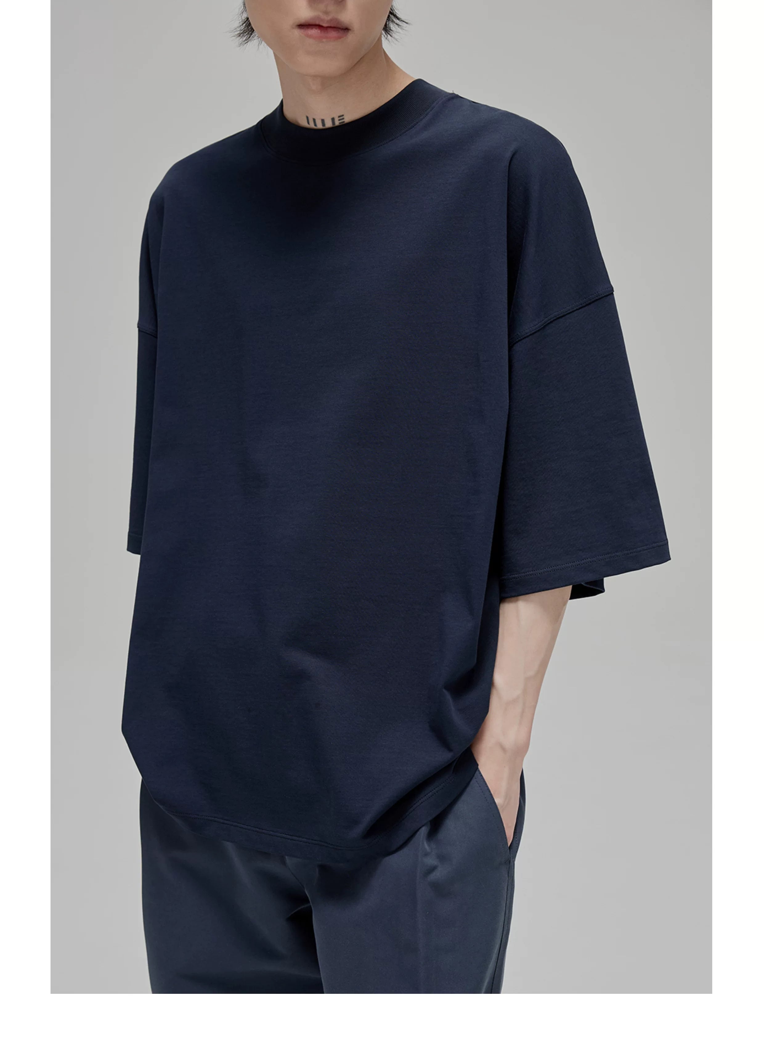Vintage Ribbed Half Sleeve Tees