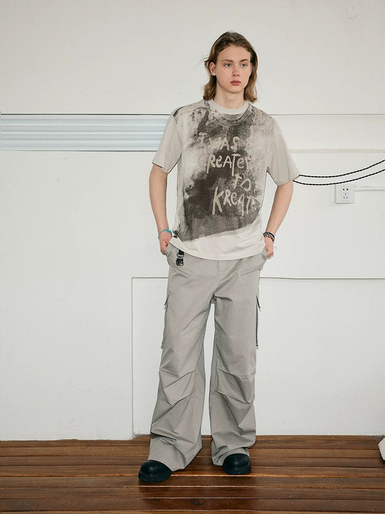 Men's Loose Zip Pocket Parachute Pants