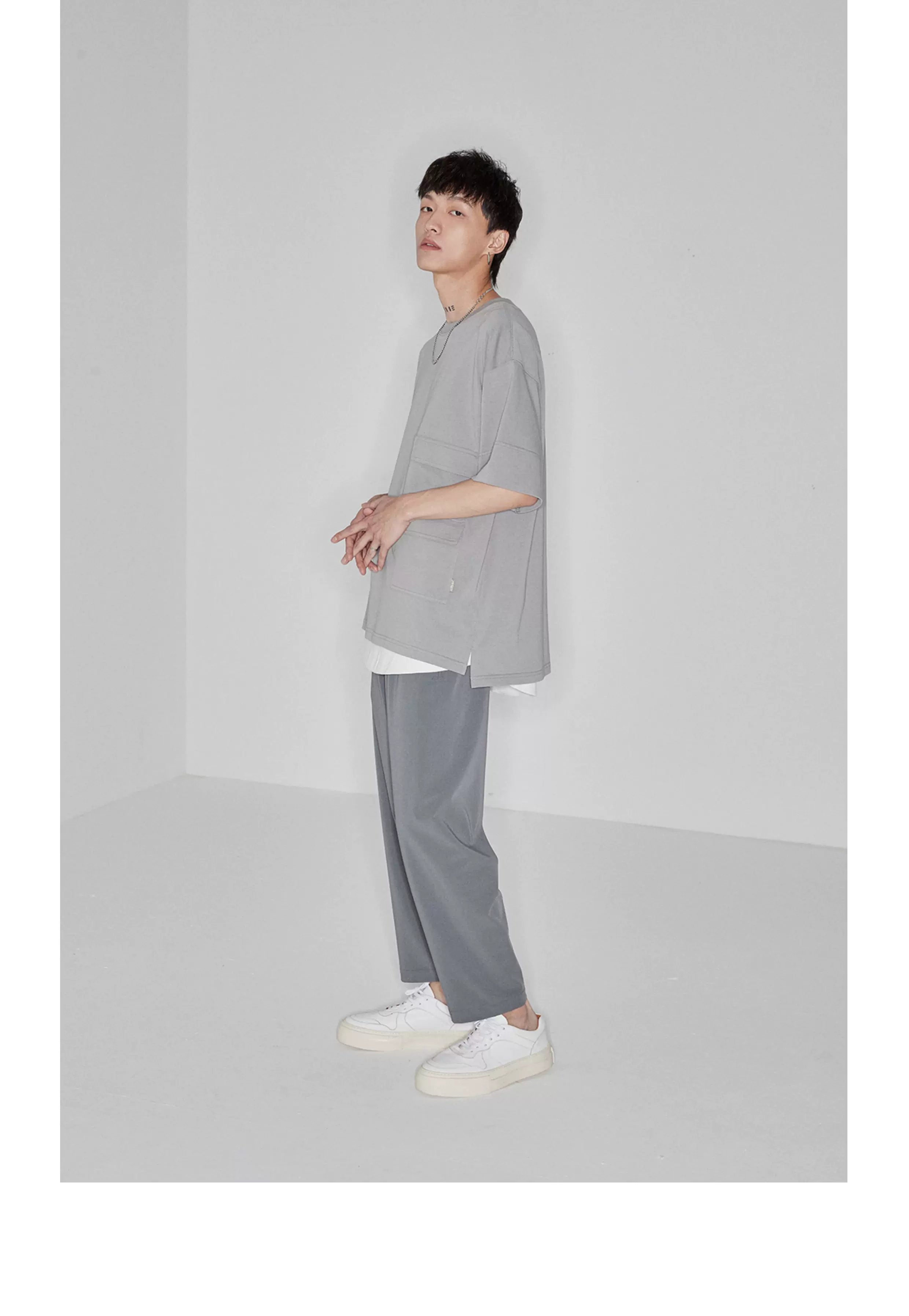 Drapey Stretchy Elastic Waist Cropped Pants