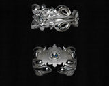 Adjustable Vintage Sterling Silver Moissanite Ring