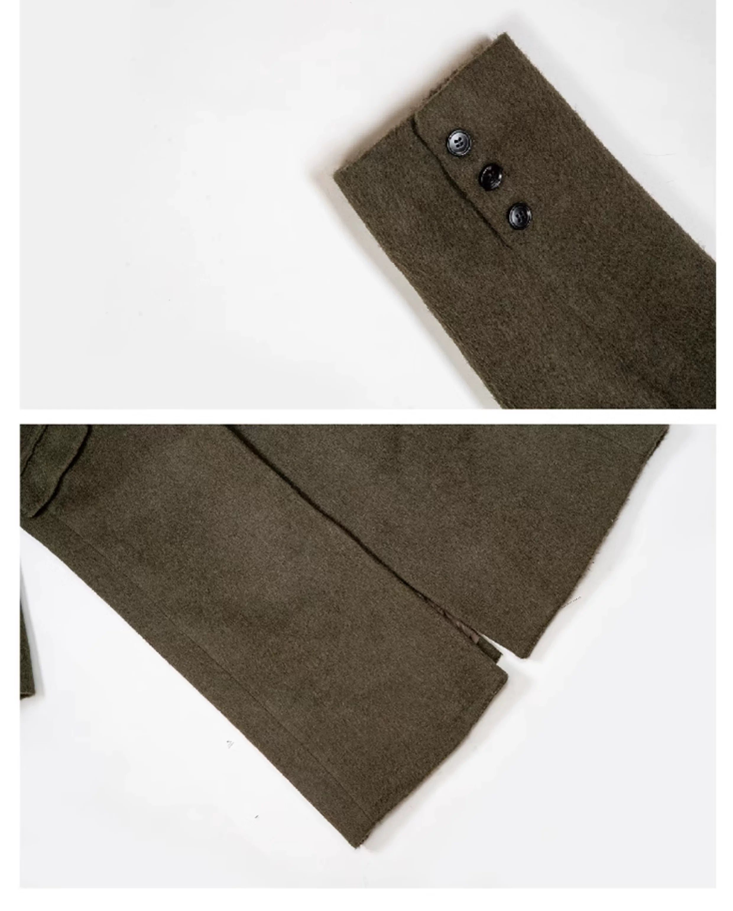 British Style Loose Long Wool Coat
