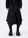 Deconstructed Waistband Layered Unisex Skirt