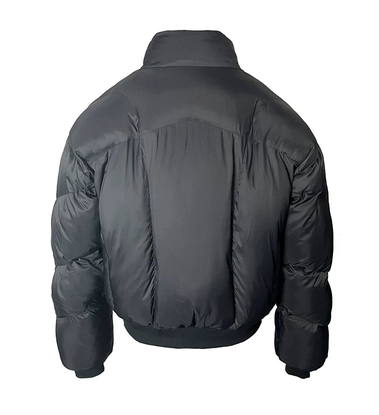 Men's Black Cross Armoured Down Coat
