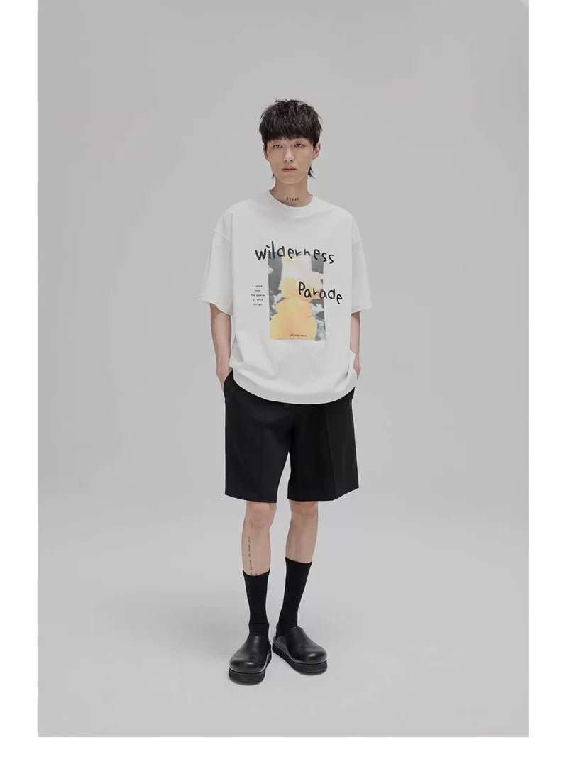 Graffiti Print Double Mercerized Tee