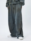 Vintage Washed Drawstring Wide Leg Sweatpants