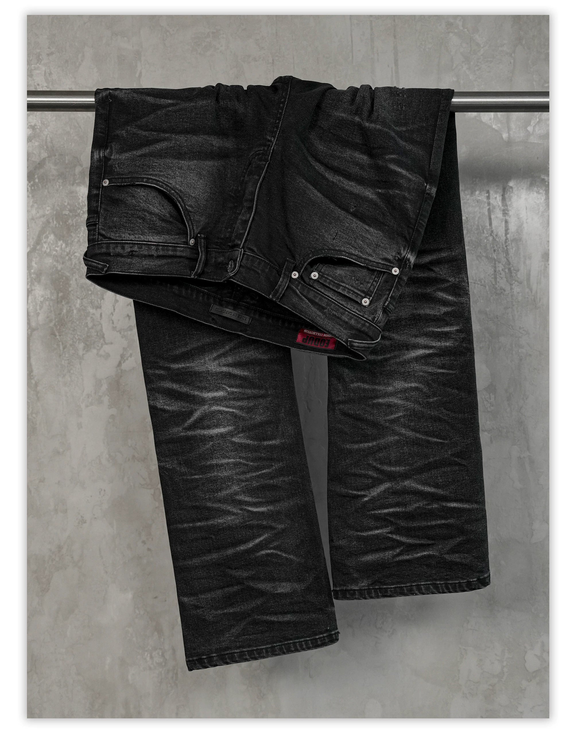 Stretchy Washed Flared Jeans