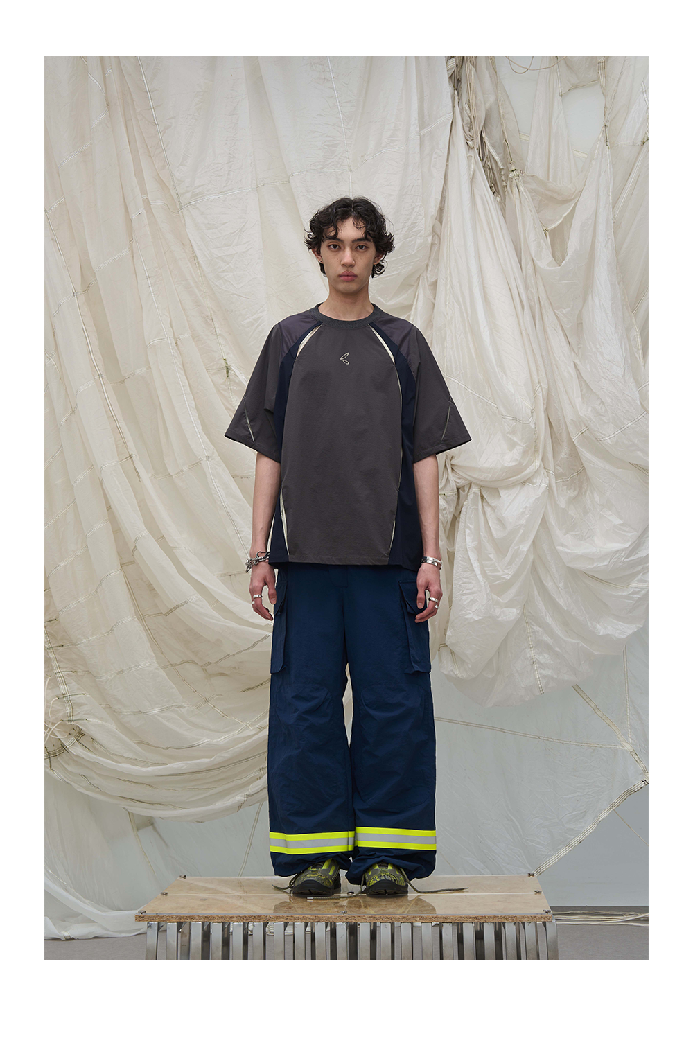 Reflective Multi-Pocket Nylon Cargo Pants