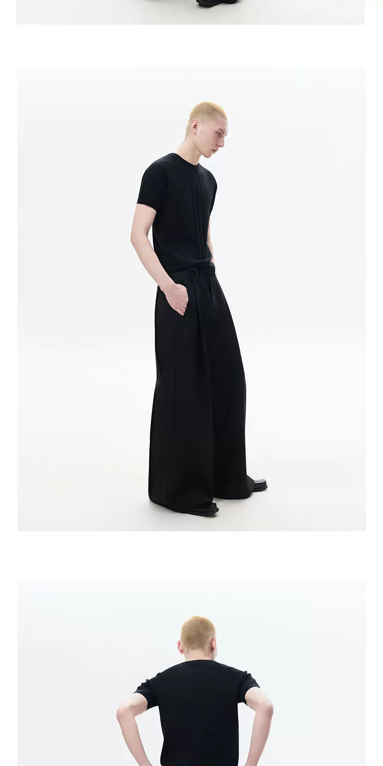 Short Sleeve Slim Ribbed Knit Tee