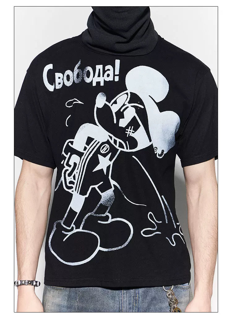 Rhinestone Mickey Print Tees