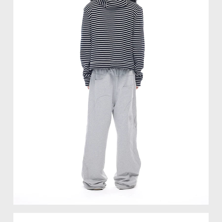 Men's Striped Fur Collar Hoodie